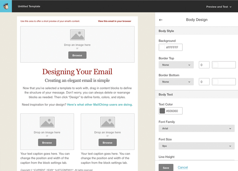 Tutorial for Creating a Custom Email Template in MailChimp Web Ascender