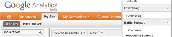 Google Analytics Navigation