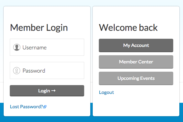 Login plugin widget