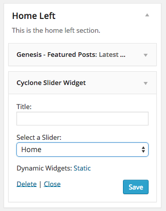 Slideshow widget