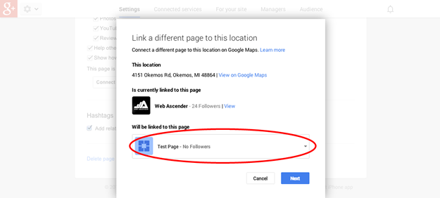 Select the Google+ Page You Want to Move Your YouTube Channel From