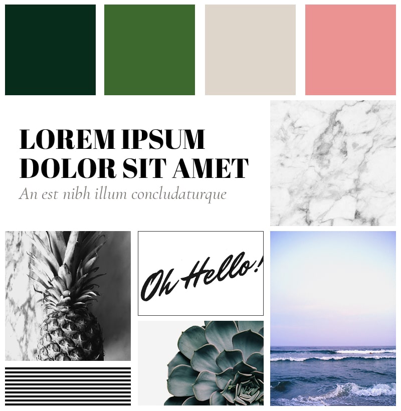 Modern Glam mood board for your next web project