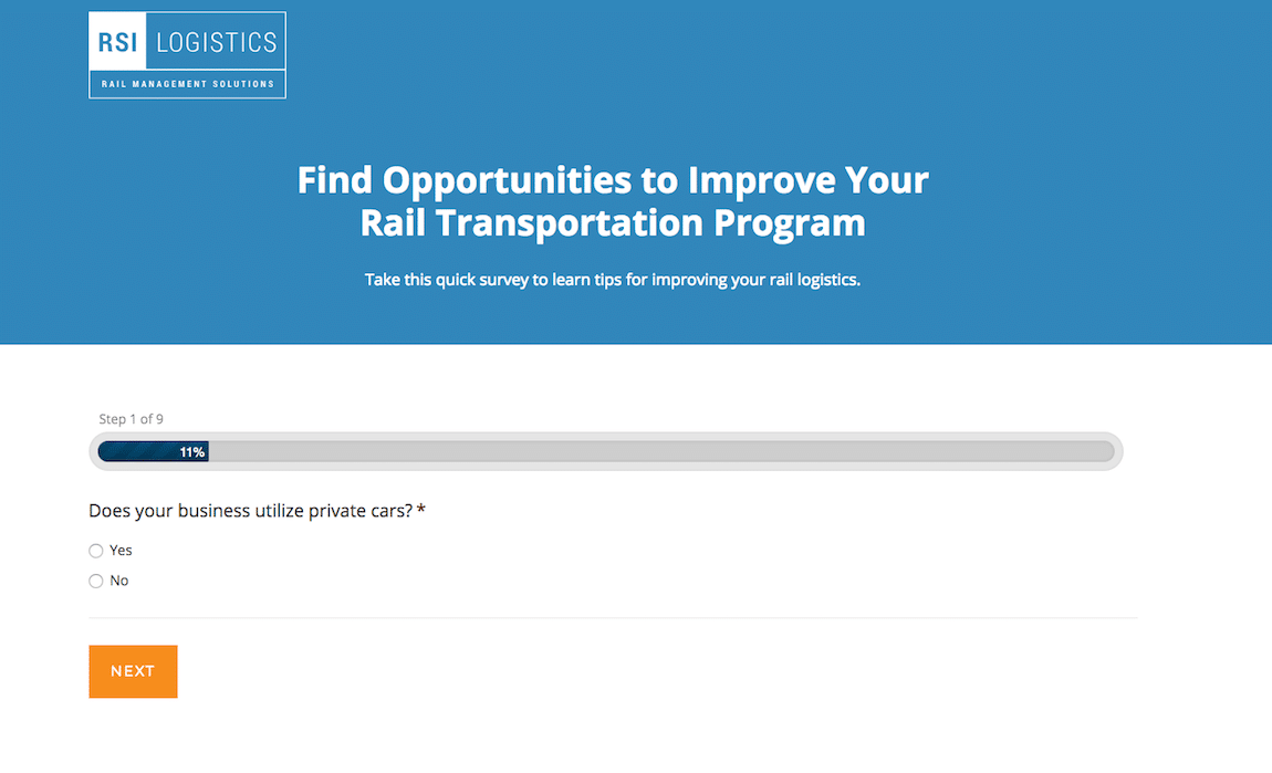 RSI Rail Logistics Grader Interactive Web Feature