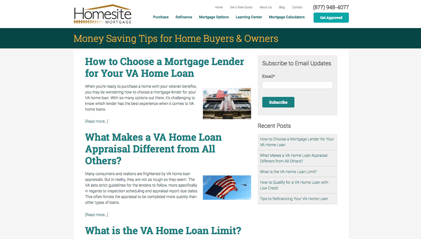 Homesite Mortgage screenshot
