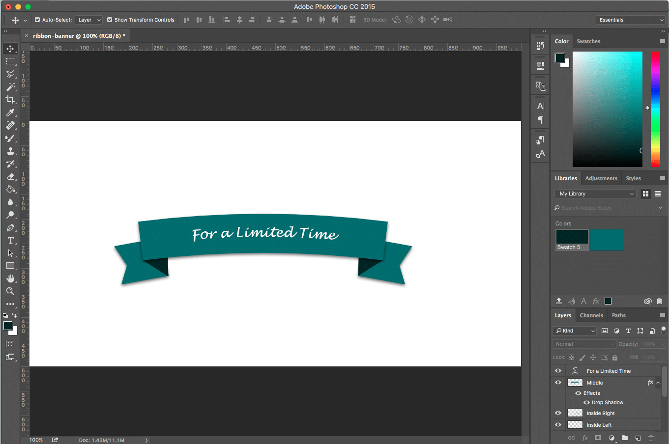 Photoshop Tutorial: How to Create a Ribbon Banner