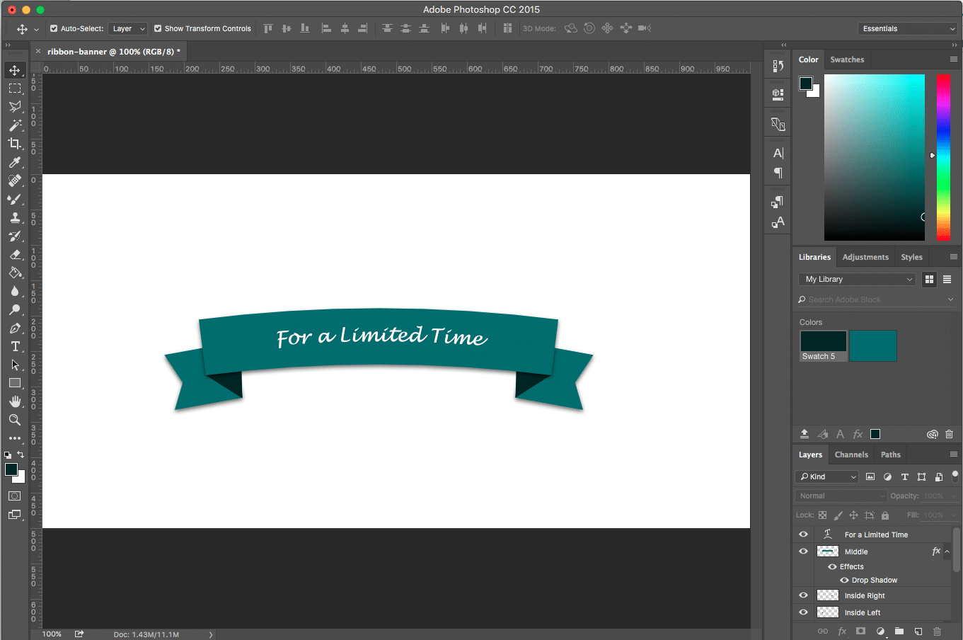 Photoshop Tutorial How To Create A Ribbon Banner