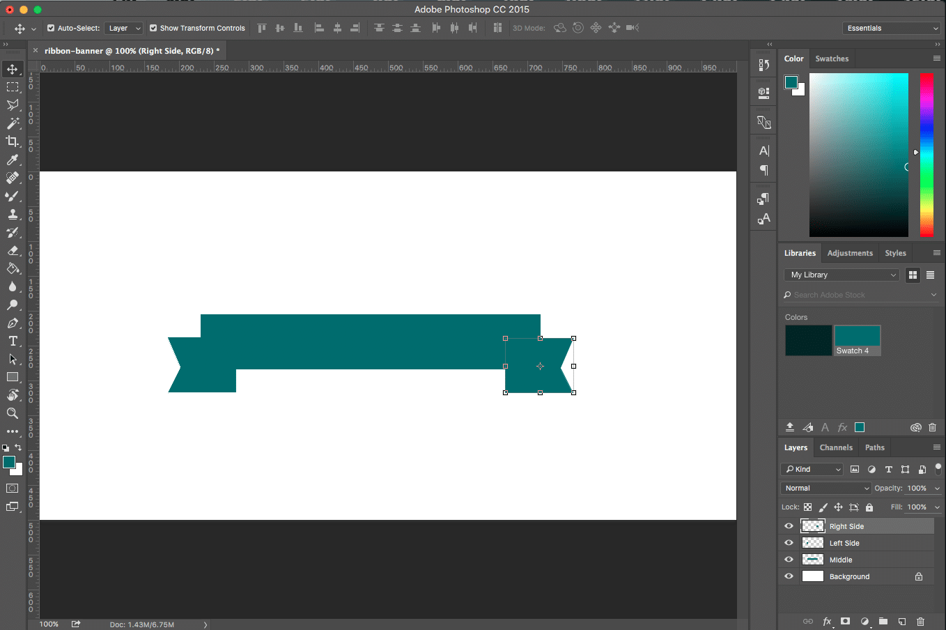 Photoshop Ribbon Banner