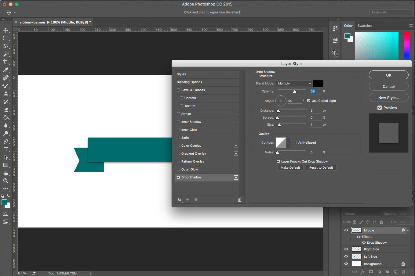 Photoshop Ribbon Banner